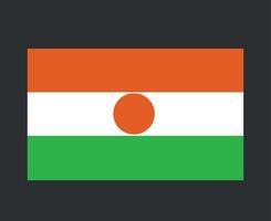 Niger-Flagge nationales Afrika-Emblem Symbol Symbol Vektor Illustration abstraktes Gestaltungselement