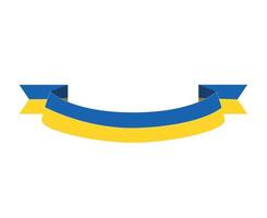 ukraine flag band emblem national europa design symbol vektor abstrakte illustration