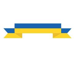 Ukraina ikon flagga emblem band design nationella Europa symbol vektor abstrakt illustration