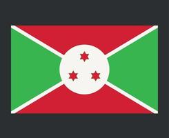 Burundi-Flagge nationales Afrika-Emblem Symbol Symbol Vektor Illustration abstraktes Gestaltungselement