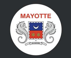 mayotte flagga nationella Afrika emblem ikon vektor illustration abstrakt designelement