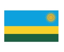 Ruanda-Flagge nationales Afrika-Emblem Symbol Symbol Vektor Illustration abstraktes Gestaltungselement