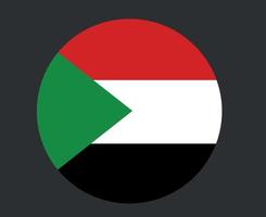 Sudan Flagge nationales Afrika Emblem Symbol Vektor Illustration abstraktes Gestaltungselement