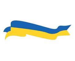 ukraine flagge emblem band national europa symbol design vektor abstrakte illustration