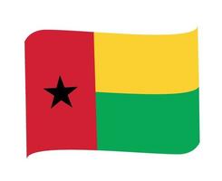 Guinea Bissau flagga nationella Afrika emblem band ikon vektor illustration abstrakt designelement