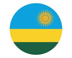 Ruanda Flagge nationales Afrika Emblem Symbol Vektor Illustration abstraktes Gestaltungselement