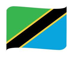 tanzania flagga nationella Afrika emblem band ikon vektor illustration abstrakt designelement