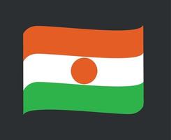 Niger-Flagge nationales Afrika-Emblem-Bandikonen-Vektorillustrations-Zusammenfassungs-Gestaltungselement vektor