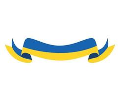 ukraine band flag emblem national europa design symbol vektor abstrakte illustration