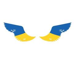 ukrainska vingar flagga emblem symbol nationella Europa abstrakt vektor illustration design