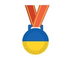 ukraine medaille emblem flaggensymbol national europa design vektor abstrakte illustration