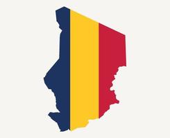 Tschad-Flagge nationales Afrika-Emblem Kartensymbol Vektor Illustration abstraktes Gestaltungselement