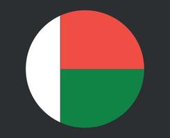 madagaskar flagge national afrika emblem symbol vektor illustration abstraktes design element