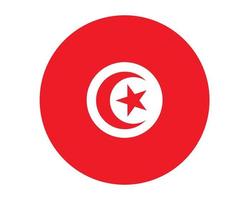 tunisien flagga nationella Afrika emblem ikon vektor illustration abstrakt designelement