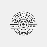 vintage retro-abzeichen meisterschaft fußball fußball wappen logo design inspiration