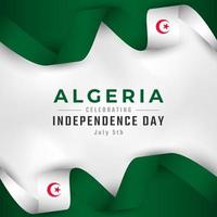 Happy Algeriet självständighetsdagen 5 juli firande vektor designillustration. mall för affisch, banner, reklam, gratulationskort eller print designelement