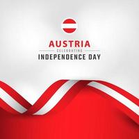 glad Österrikes självständighetsdag 26 oktober firande vektor designillustration. mall för affisch, banner, reklam, gratulationskort eller print designelement