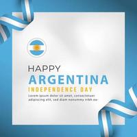 glad argentina självständighetsdag 9 juli firande vektor designillustration. mall för affisch, banner, reklam, gratulationskort eller print designelement