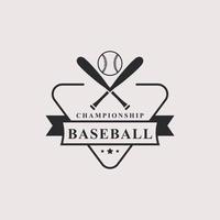 vintage retro-abzeichen baseball logos embleme und designelemente vektor