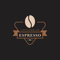 klassiska retro märken kafé logotyper. kopp, bönor, café vintage stil design vektorillustration vektor