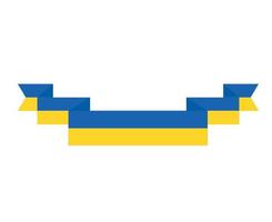 ukrainska band emblem flagga nationella Europa ikon design symbol vektor abstrakt illustration