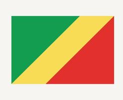 republik kongo flagge national afrika emblem symbol symbol vektor illustration abstraktes design element