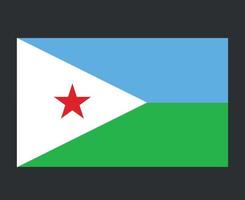 djibouti flagga nationella Afrika emblem symbol ikon vektor illustration abstrakt designelement