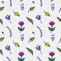 5,6. nahtlose Textur mit floralem Hintergrund, Vintage-Muster aus Blumen, Tapeten vektor