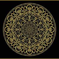 mandala design lyx dekorativ bakgrund i guldfärg vektor