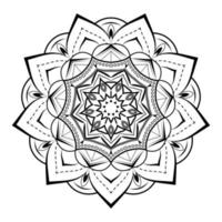 blommig mandala bakgrundsdesignkonst vektor