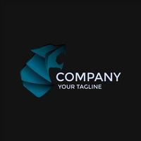 gradient tiger logotyp vektor för ditt företag eller företag