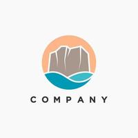 cliff logotyp vektor illustration design för ditt företag eller företag