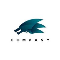 modern wolf gradient logotyp vektor för ditt företag eller företag