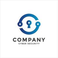 Logo-Vektor für Cyber-Sicherheit vektor