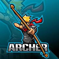 archer esport maskot logo design vektor