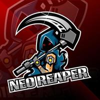 Neo-Reaper-Logo-Maskottchen-Design vektor