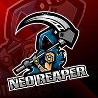 neo reaper logotyp maskot design vektor