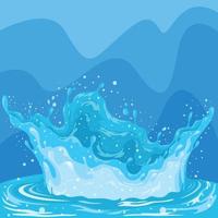 Wasser Splash Wave Hintergrund vektor