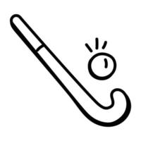 ein Symbol eines Hockeyspiel-Doodle-Vektors vektor