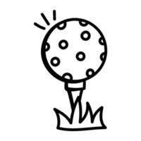 trendig ikon av en golftrofé i doodledesign vektor