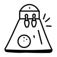 en ikon för bowlingspel redigerbar design vektor
