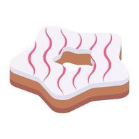 ein isometrischer Stern-Donut-Icon-Download vektor