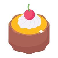 en ikon av cupcake isometrisk vektor