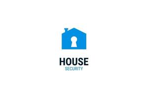 flaches Schloss Haus Sicherheit Symbol Logo Design Vektor Vorlage