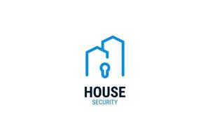 flaches Schloss Haus Sicherheit Symbol Logo Design Vektor Vorlage