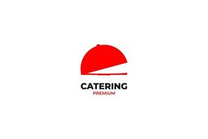 platt catering mat logotyp illustration vektor mall