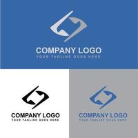 enkel logotypdesign med färgkombination, vektor