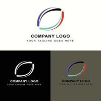 enkel logotyp designmall, med olika färgade cirklar vektor