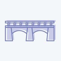 Symbol Brücke. geeignet für Bildungssymbol. zweifarbiger Stil. einfaches Design editierbar. Design-Vorlagenvektor. einfache Abbildung vektor