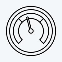 Symbol Tachometer. geeignet für Bildungssymbol. Linienstil. einfaches Design editierbar. Design-Vorlagenvektor. einfache Abbildung vektor